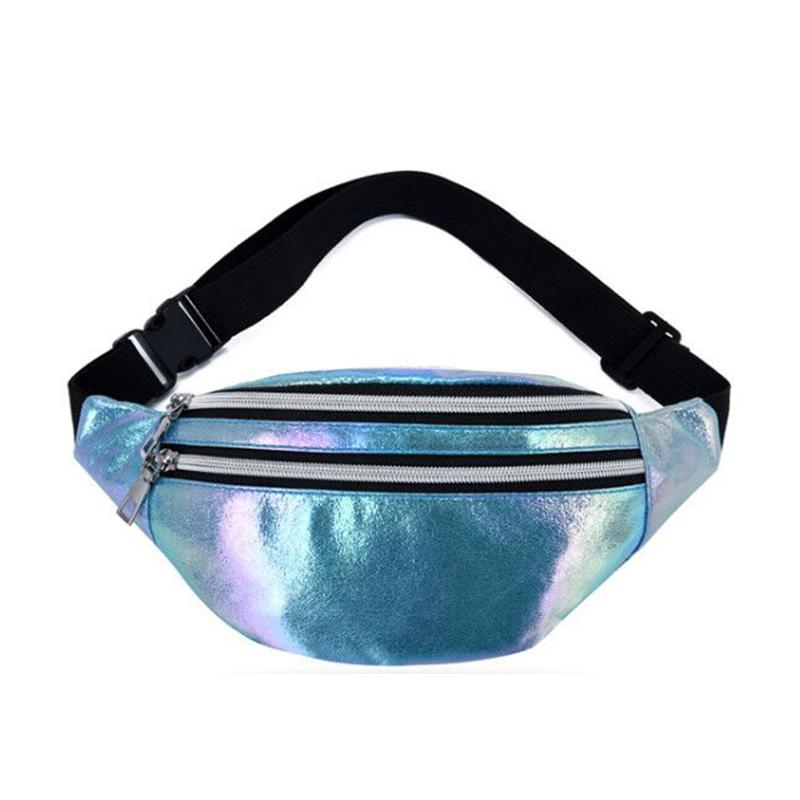 Сумка-пояс с голограммой, лазерная ПУ, пляжная, дорожная, банановая, на хип-бомбе, на молнии, женская сумка на пояс