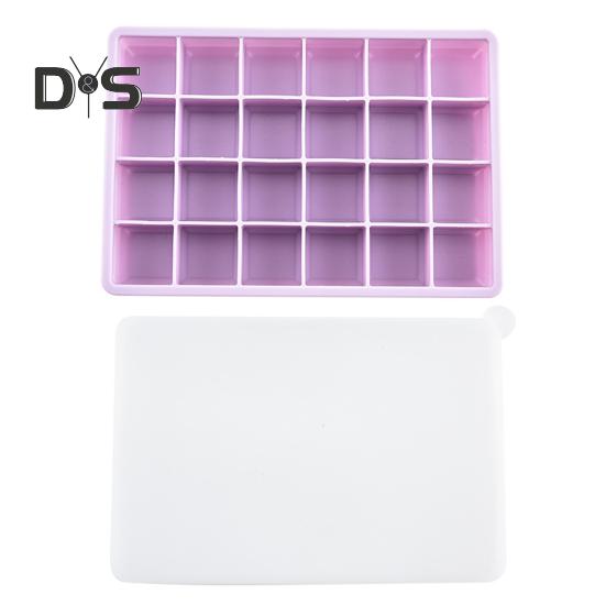 Silicone Ice Cube Tray with Lid 15/24 Cavities Easy Release BPA Free Summer Refrigerator Cocktail Whiskey Ice Maker Press Mold Kitchen Supplies