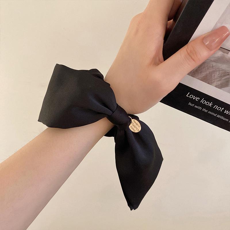 Advanced Sense Solid Color Bow Hair Band For Women Girls Sweet Versatile Ribbon Bow Hair Rope Hair Accessories Gifts