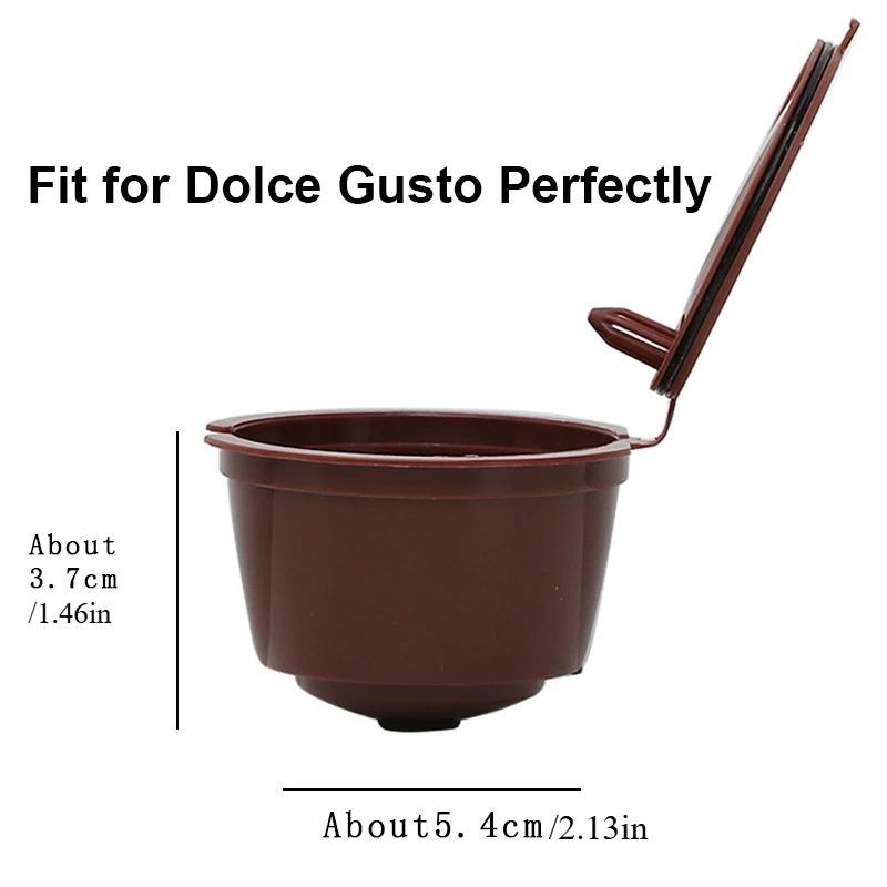 6Pcs Fit Dolce Gusto Coffee Capsule Reusable Coffee Pod For Nescafe Dolce Gusto With Spoon Brush Kitchen Accessories