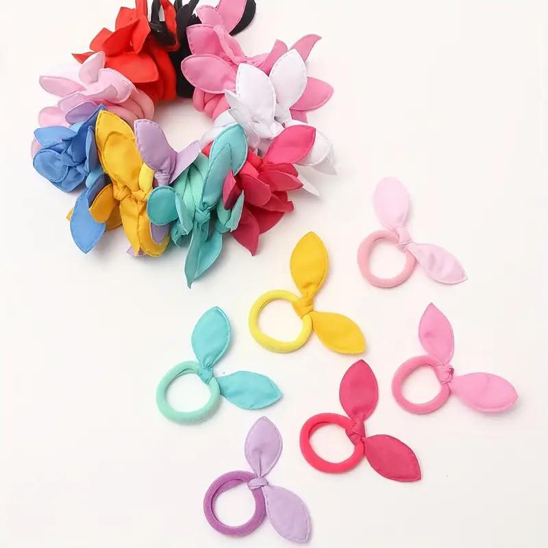 Rabbit Ears Bow Hair Tie: Cute and Durable Elastic Hair Accessory for Girls
