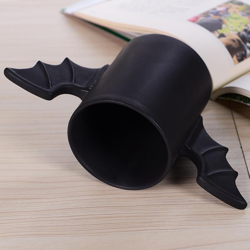 British Bat Mug Creative Batman Ceramic Mug Cartoon Batman Wings 3D Water Cup Coffee Cup