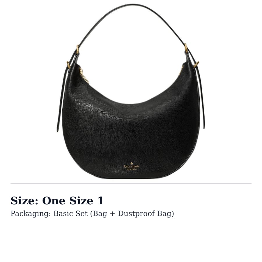 Kate Spade Cow Leather Shoulder Bag Large Women's Black KM686-001