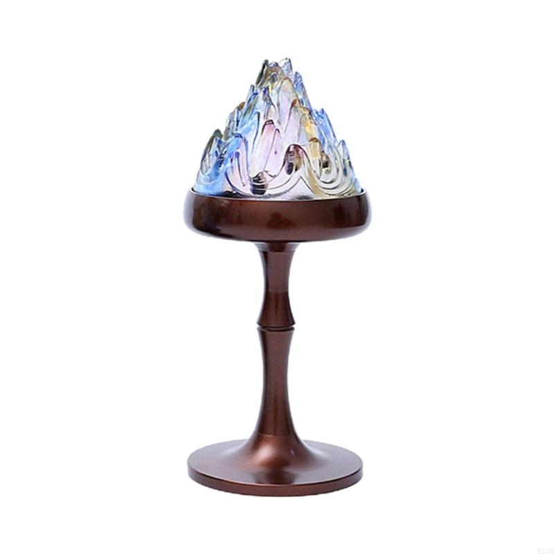 KX4B Incenses Holder Bowl Home Decorations Lotus-Shaped Top Incenses Seal Ashes Catchers for Indoor Outdoor Use