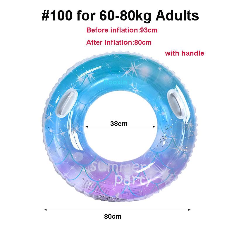 Rooxin Baby Swimming Ring Water Play Tube Pool Floats for Children Kids Swimming Pool Inflatable Toys Swim Circle Beach Party