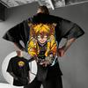 Oversized Demon Slayer Zenitsu Graphic T Shirt Men Women Short Sleeve Tee Anime Print 2026 Summer Y2k Streetwear Casual Tops