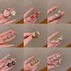 Silver Needle Retro French Flower Earrings Women's High Sense Niche Temperament Pearl Stud Earrings Ins Style Earrings