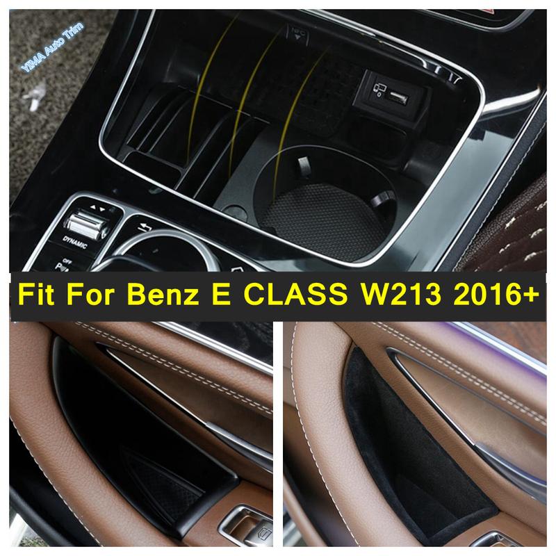 Auto Styling Innentür & Zentraler Stauraum Palette Armlehnenbehälter Box Abdeckung Kit Für Mercedes Benz E-KLASSE W213 2016 -