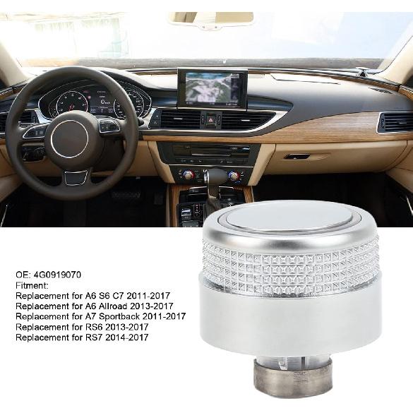 Aramox Car Radio Audio Volume Control Knob Replacement, 4G0919070 Compatible with Sportback S6 C7 2011-2017, Allroad RS6 2013-2017, RS7 2014-2017,