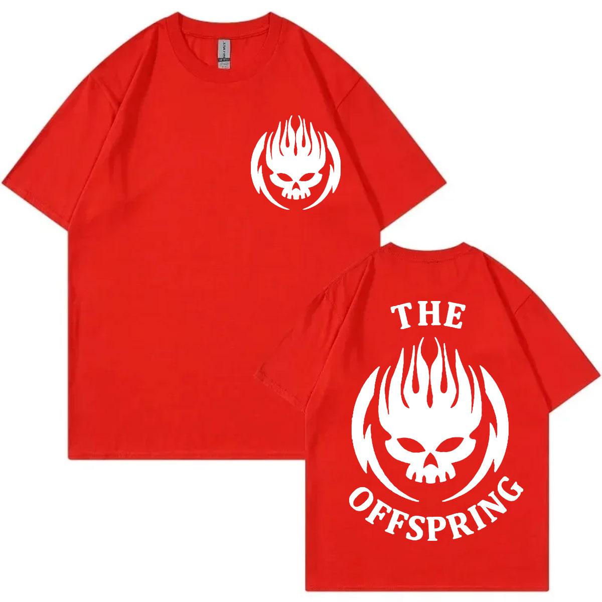 Punk Rock Band The Offspring Logo Print T-shirt Men s Women s Fashion Casual Short Sleeve T-shirts 100% Cotton Oversized T Shirt S