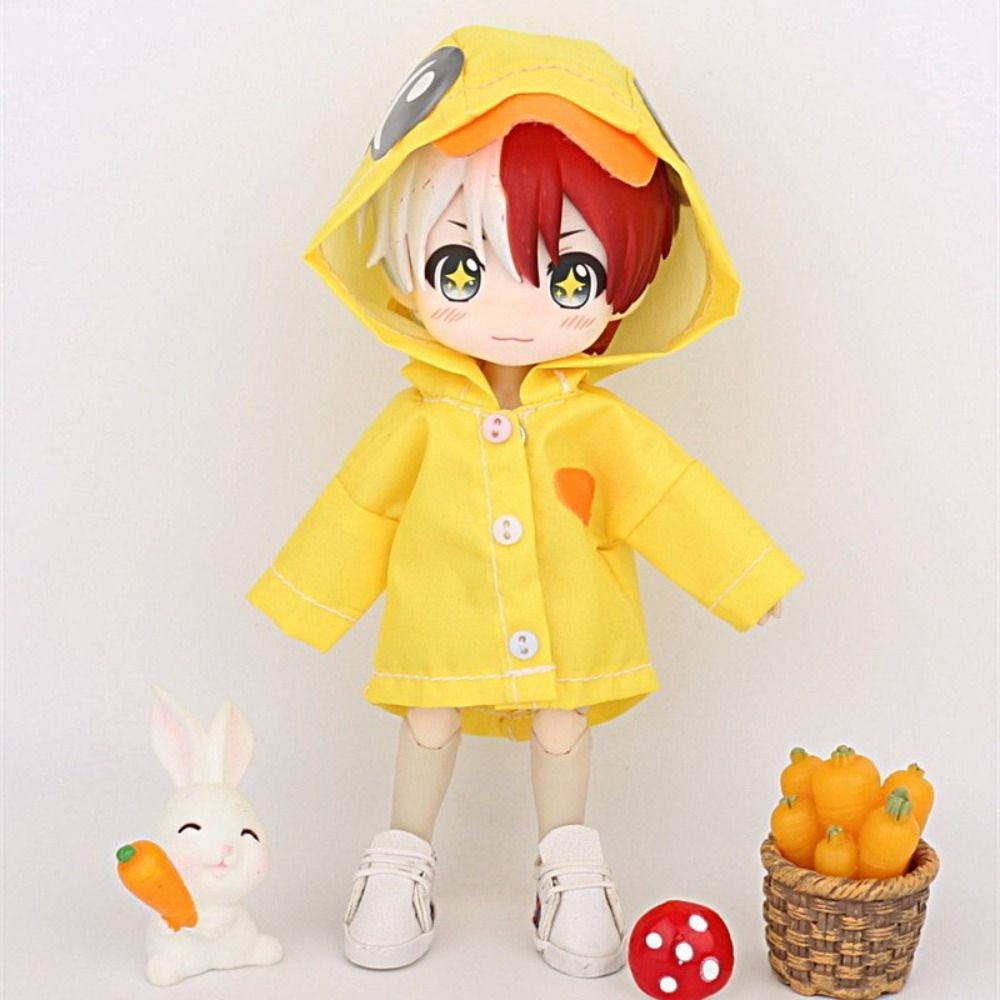 Windproof Clothing Doll Raincoat Rabbit Frog Doll Animal Raincoat OB11 Doll Clothes  DIY Toy