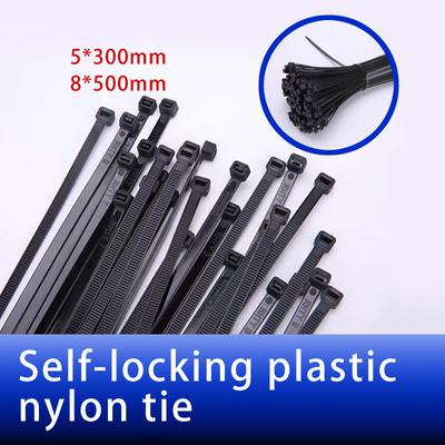 Self-locking Plastic Cable Zip Tie Black 5x400mm Cable Tie Fastening Ring 8*500mm Nylon Tie Zip Wraps Strap Cable Tie 8*300mm