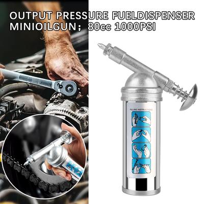 1000PSI Output Pressure Oiler Auto Accessories Alloy High Pressure Mini Grease Gun Machine Handheld Oiler Hand Tool 80cc Capacity