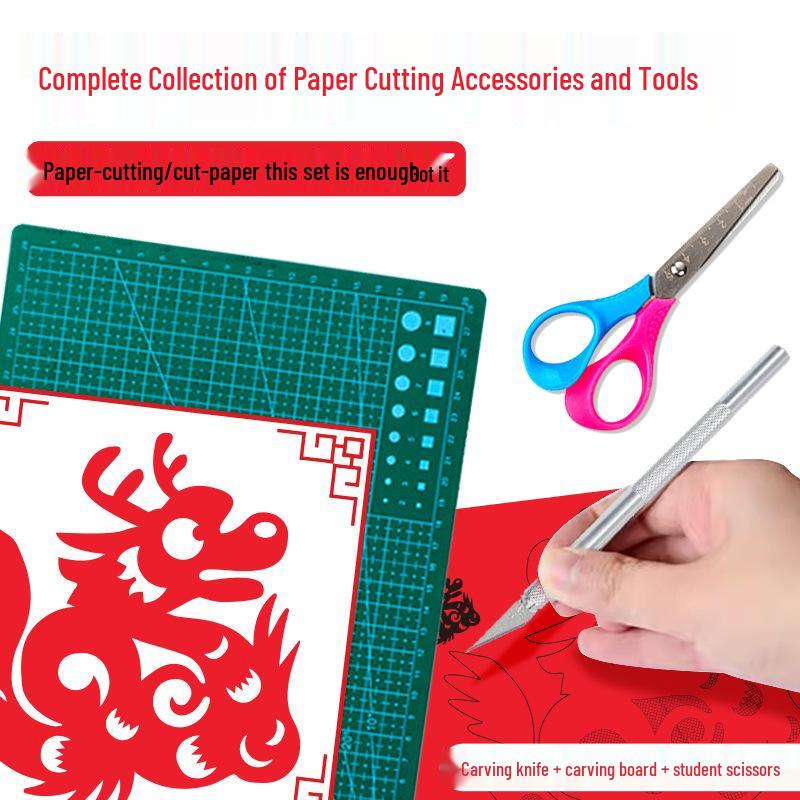 2025 New Year Kids' Window Papercraft Kit: Traditional Intangible Cultural Heritage Design