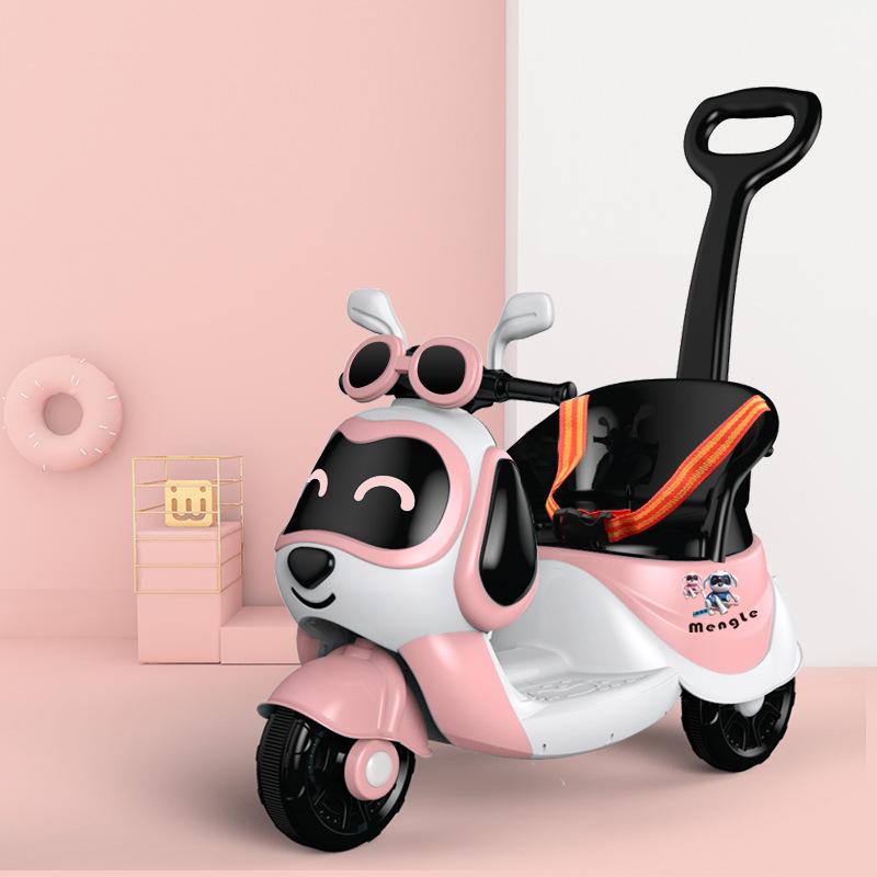 Rechargeable Kids' Electric Tricycle: Dual Seats, Remote-Controlled, for Boys & Girls.