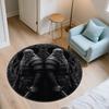 Viking Warrior pattern round rug,Carpet Rug for Living Room Bedroom Playroom ,Non-slip Floor Mat,Holiday Gifts and Birthday Gifts.