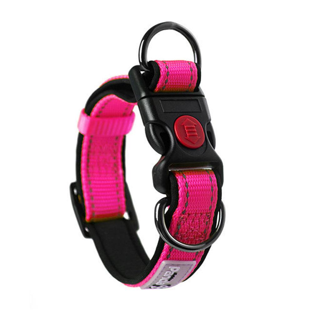 Dog Collar for Large Dogs Reflective Dog Collar with Safe Lock Quick Release Buckle Comfortable Neoprene Padded Nylon Pet Collar