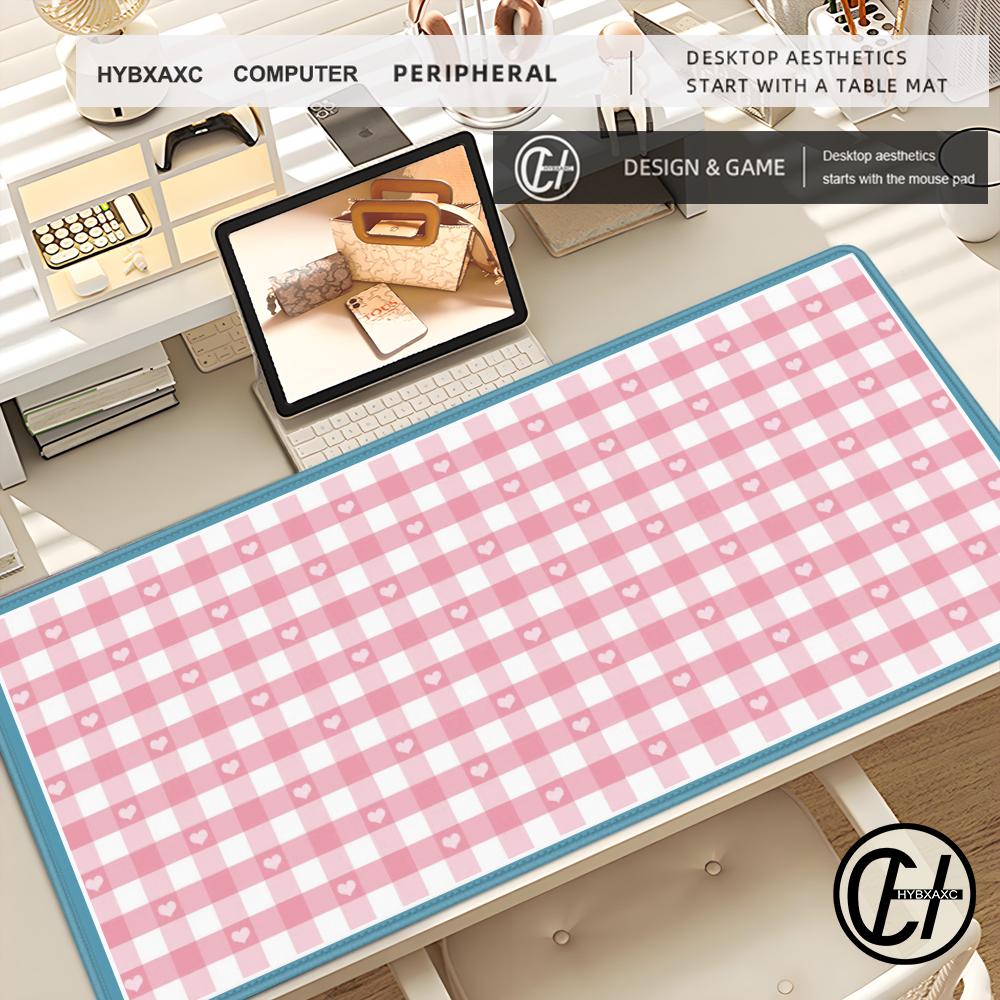 Checker pattern Simplicity Mousepad xcm Big Keyboard Mat Table Mat Students Gamer Desktop Mousepad Gaming Mouse Pad Carpet