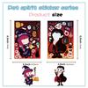 Spooky Cartoon Stickers Set Of 8 For Laptop Tablet Personalizations Halloweens Party Theme