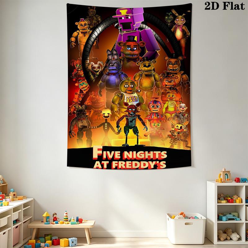 Five Nights Freddy'S Horror Anthology Tapestry Wallmounted Background Cloth Work Of Art Homestay Soft Decoration Tapestry Background Cloth