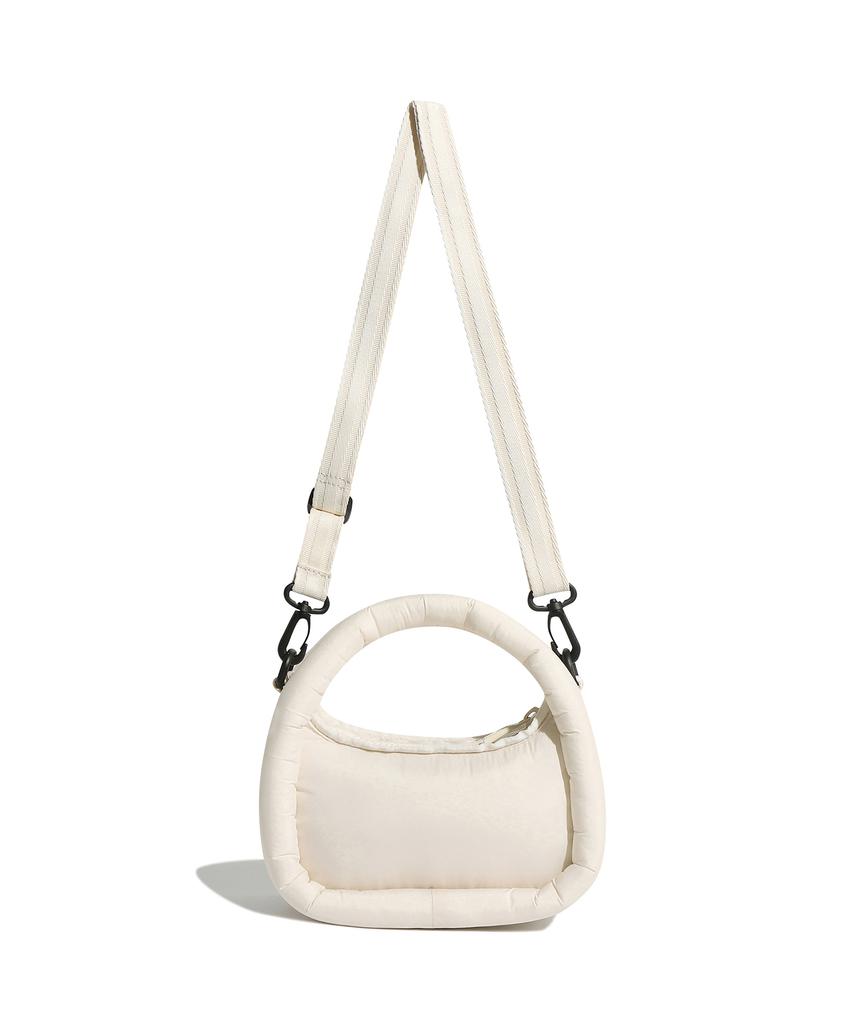 Hunter [Unisex] Framed Puffer Mini Hobo - White Willow