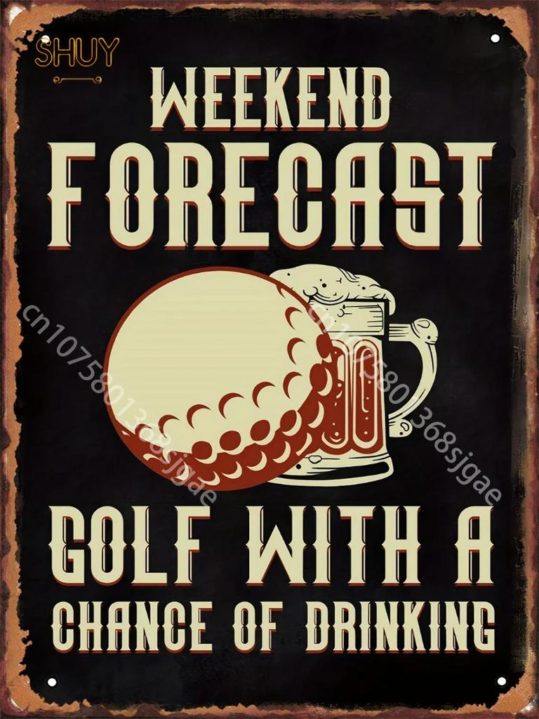Golf Metal Sign Retro Tin Signs for Golf Course Bar Club Vintage Wall Decor Plaques Art Panting Pictures Posters Home Decoration