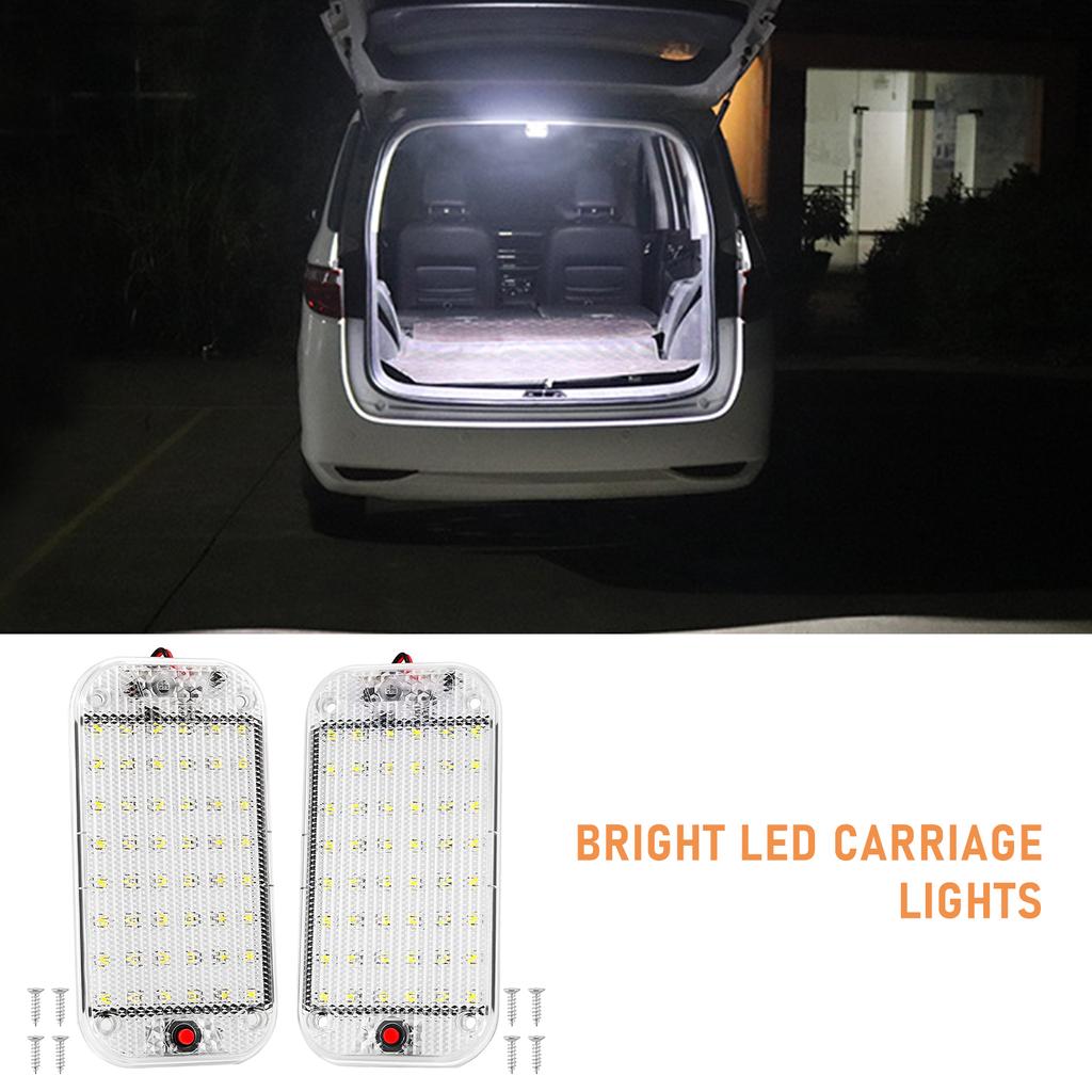 2 Pcs LED Interior Light 10W 48 LED Universal Bright Interior Light With ON/OFF Switch For 12V-85V Car Truck Dome Ceiling