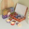 Six-Piece Soy Aromatherapy Candle Set - Long-Lasting Indoor Fragrance with Dried Flowers