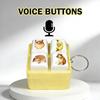 Mechanical Keyboard Fidget Keychain Clicker Toy Stress Relief Sound Button Keycap Toy For Kids Adults Anxiety Relief Gift