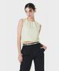Make A Toast Shirred Strap Sleeveless Light Yellow Mbcsto013Ly