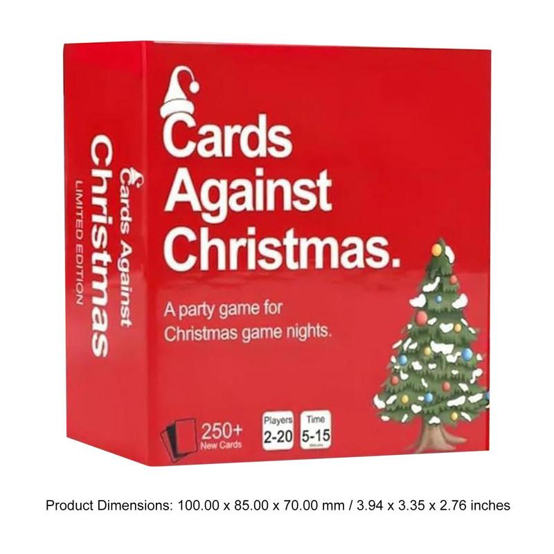 2025 NEW Cards Against Christmas Party Cards Game For Christmas Game Night 250 Red Cards Box Holiday Card Games Gifts for Adults