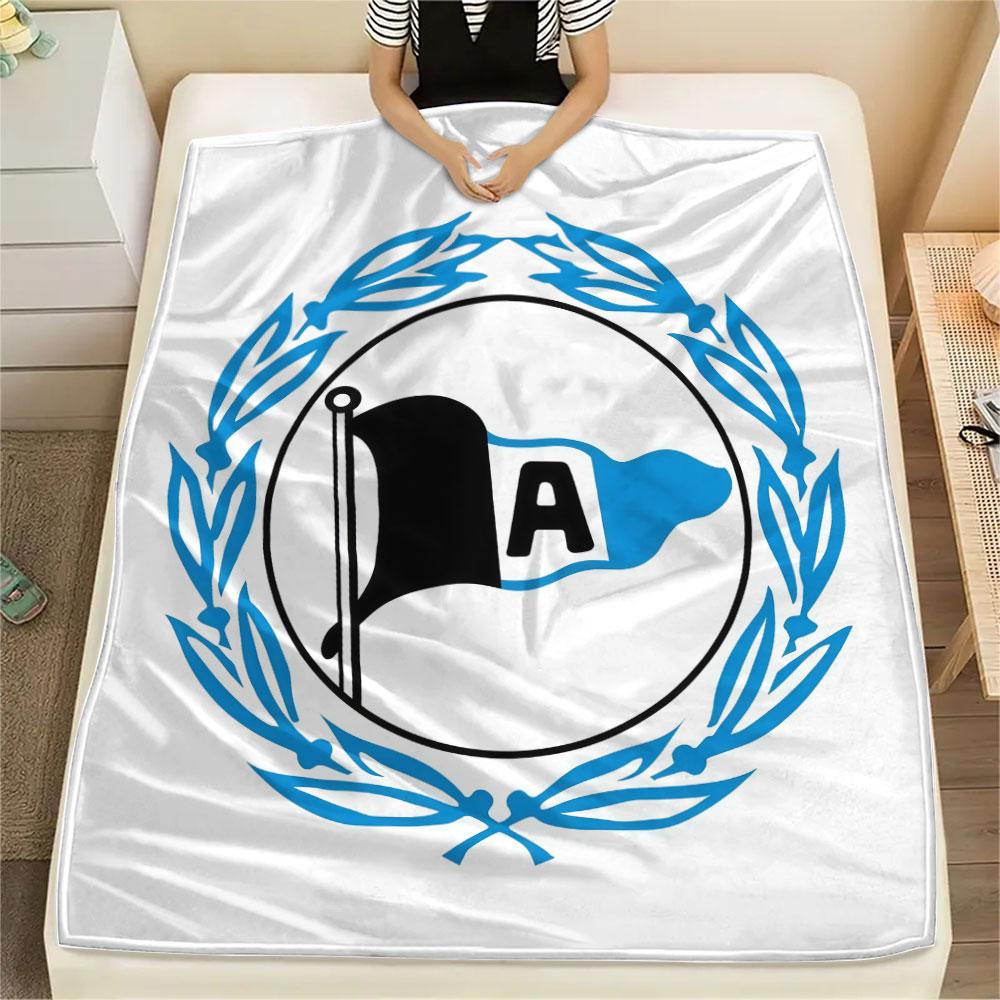 DSC Arminia Bielefeld Printed Flannel Blanket, Soft Throw for Bedroom Sofa, Washable,soccer Fan Merchandise, Great Gift.