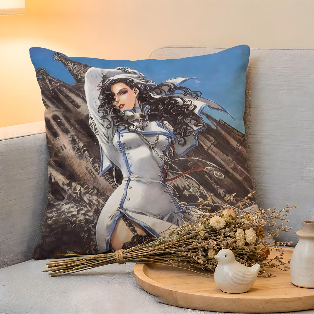 Cushion Cover Linen SkinFriendly Soft Decorative Case For Sofa Home Decor Hot Anime TTrinity BloodS Pillow Cover