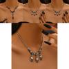 Alternative Skeleton Chain Necklace With Alloy Dangle And Tassel For Halloween Events