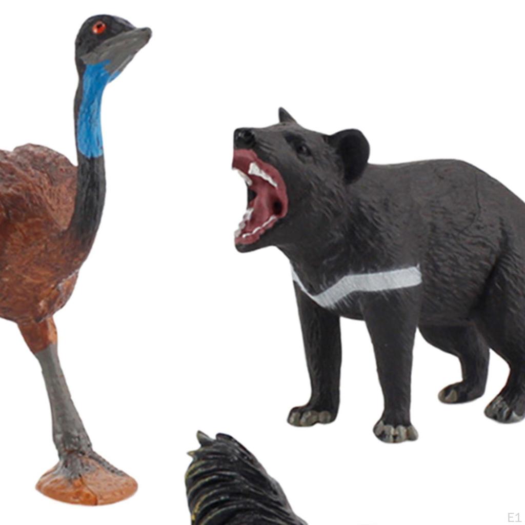 7x Animals Figures Figurines Set Educational Collectibles Mini Realistic for Boys Girls