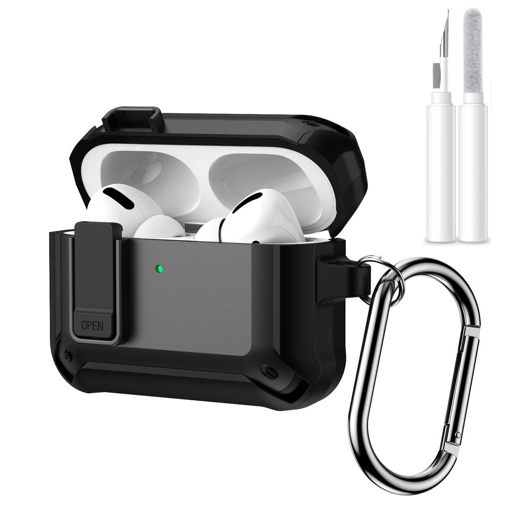 For Airpods Pro 3 Security Lock Case Cover Protective Shockproof Case with Cleaner Kit Lanyard for Airpods Pro3 Case Accessories