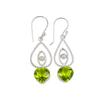Peridot Edelstein 925 Sterlingsilber Schmuck Handgefertigt Tropfen/Hängeohrringe 2.00" EE-32-1
