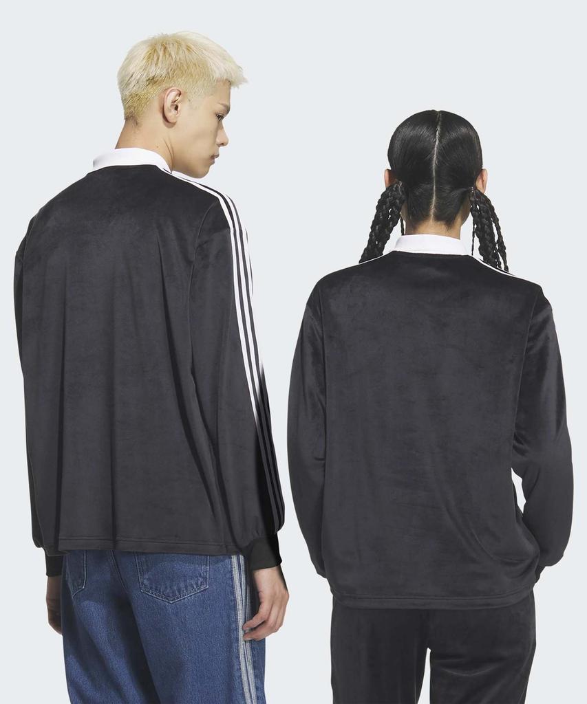 adidas Velour Polo Long Sleeve - Black / Kq5485