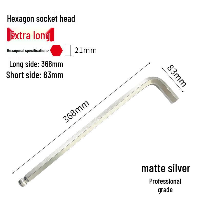 S2 Extended Ball Head Hex Key Wrench, High Strength Hardened 5mm/4mm Hexagonal Tool