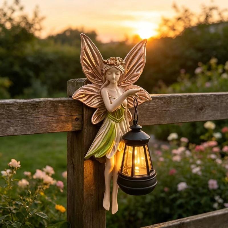 Garden Decorative Wall Sconce with Sunlight Charging for Porch Yard Tree Branch or Entryway, Outdoor Decor Piece Home Accent