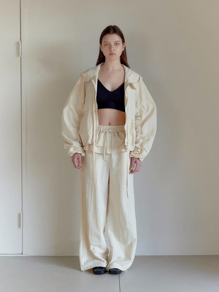 MOIFAIRE Frill Layered Pants/Cream