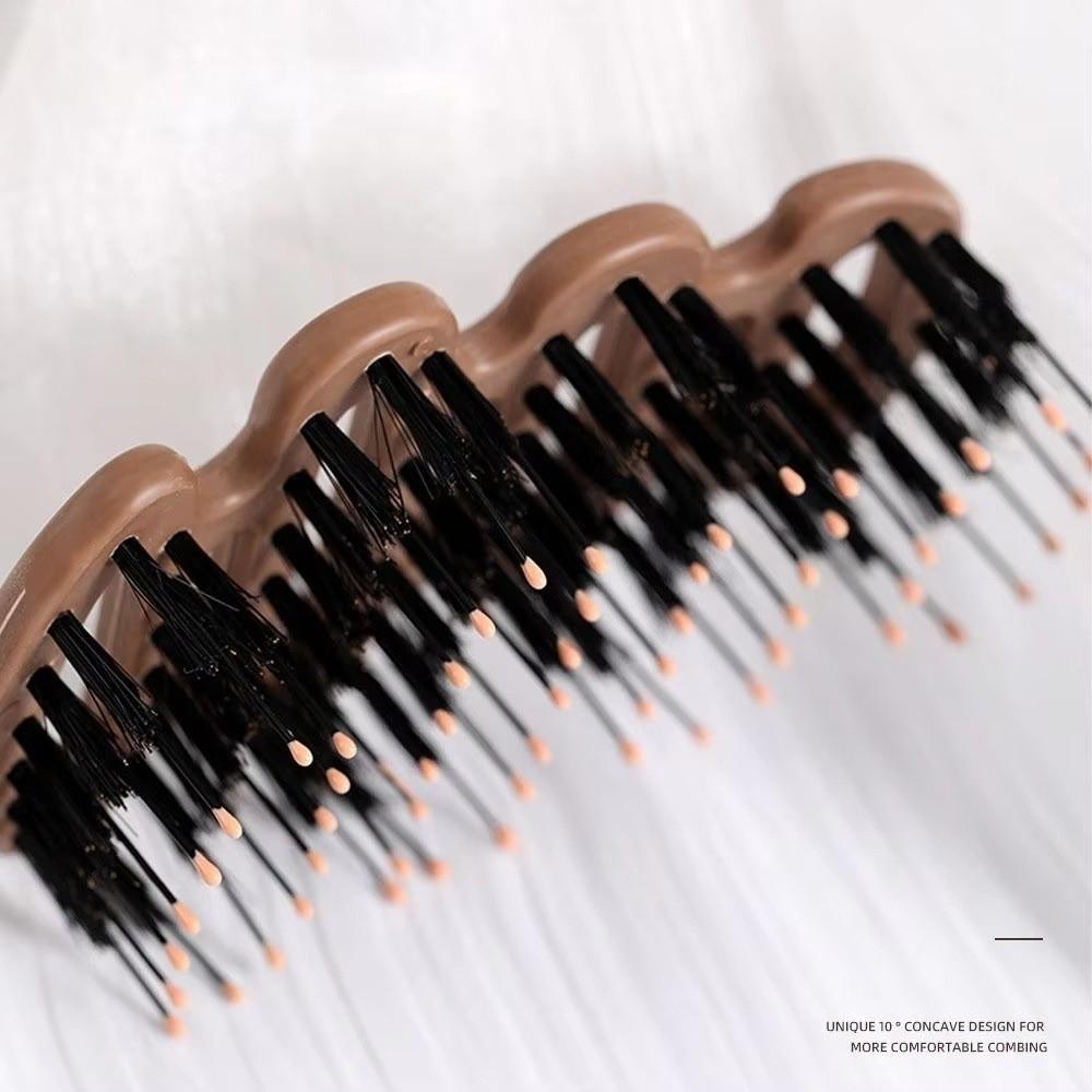 Anti-static Boar Bristle Hair Brush Plastic Scalp Massage Comb Hair Massage Brush  Wet or Dry Use