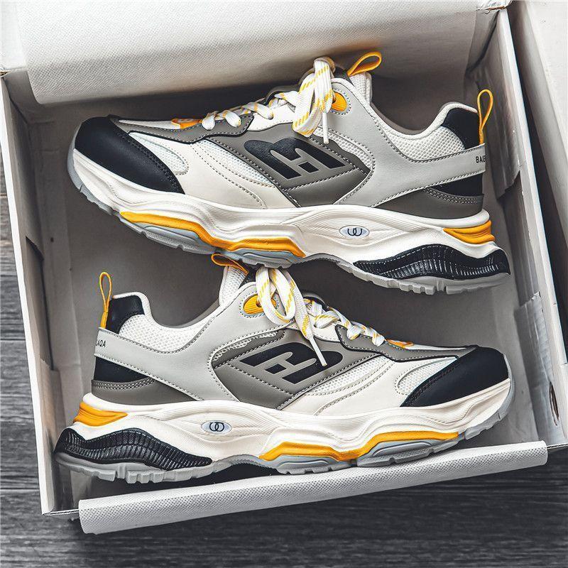 

Мягкая подошва, легкие, с круглым носком, низкие, со шнуровкой, папины туфли, лето 2025, новая молодежная повседневная обувь, нескользящая и износостойкая 44