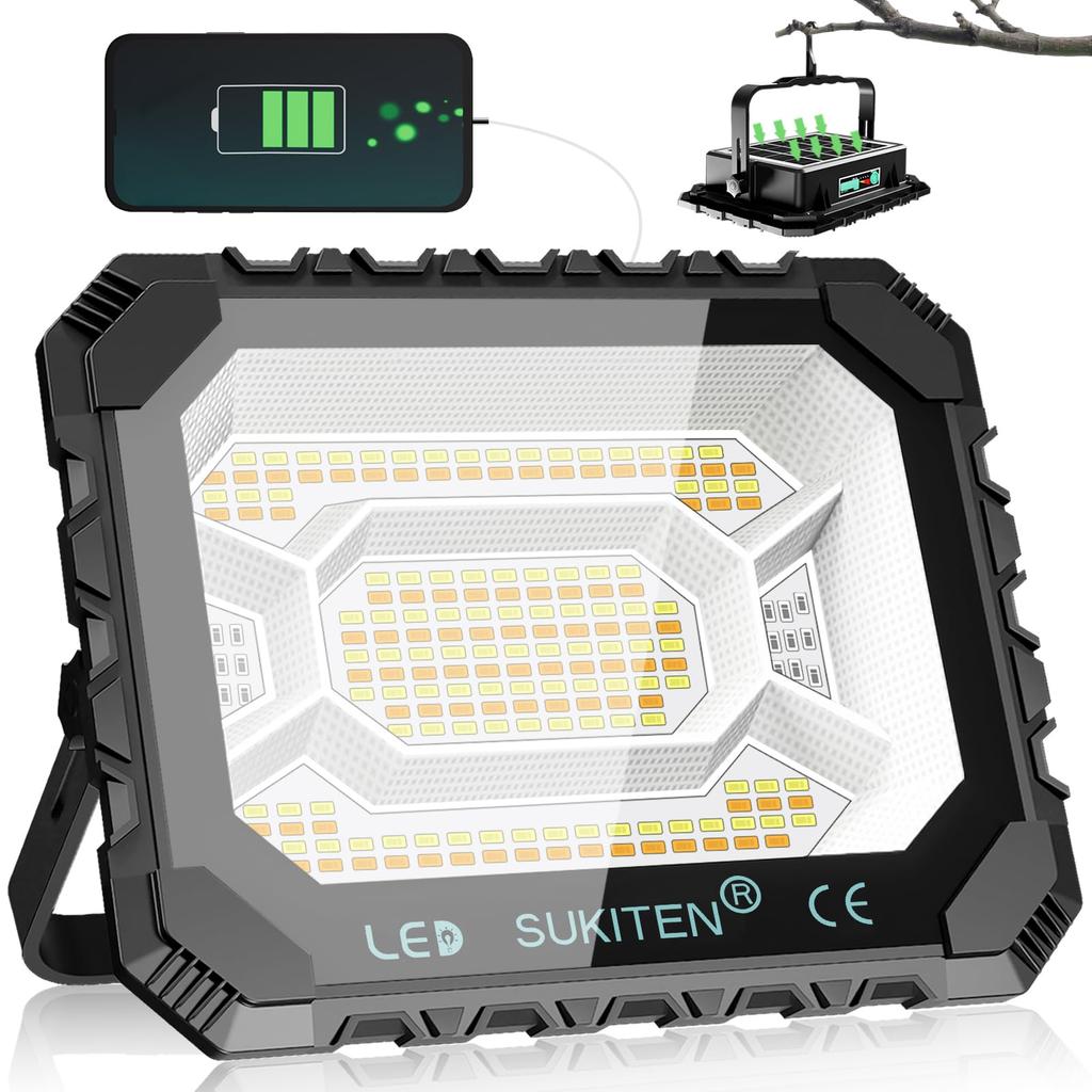 SUKITEN Rechargeable LED Outdoor Work Large IPX4 Ultra Bright Work 5 Lighting Magnetic Ideal for Outdoor Night Disaster Power and Nighttime