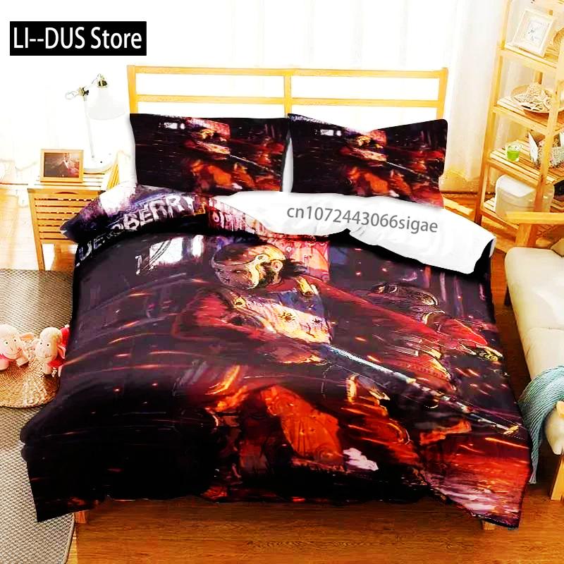Rust Game Logo Printed Bedding Set Duvet Cover Bed Set Quilt Cover Pillowcase Comforter King Queen Size Boys Adult Bedding Set