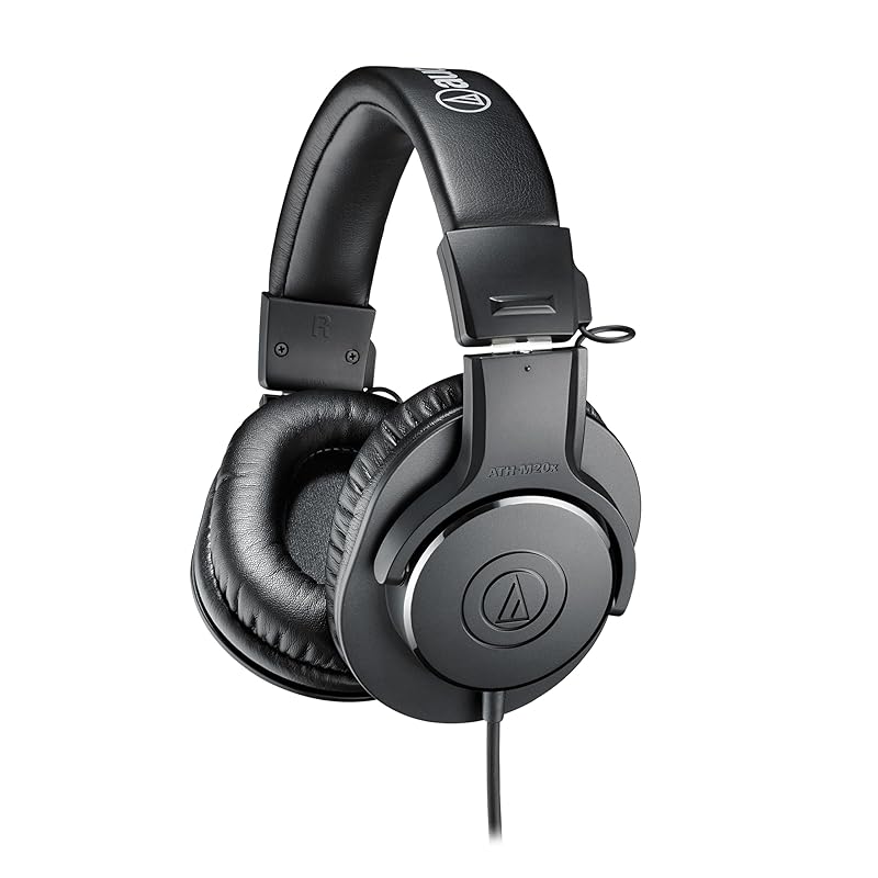 

audio technica ATH₋M20x professional monitor headphones wired Studio recording/Instrument practice/Mixing/DJ/Games/Monitor headphones/Wired []black