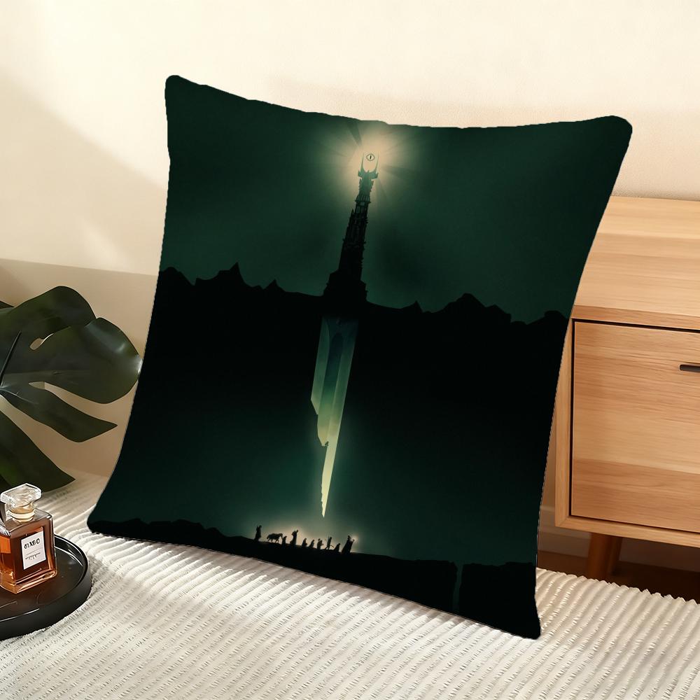 The L-Lord Of The R-Rings Cushion Cover Soft Short Plush Pillow Cover Smooth Cozy Texture Aesthetic Cushion Case Home Decor