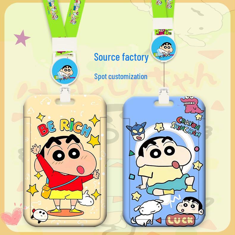 Crayon Shin-chan Cartoon Student ID Lanyard & Badge Holder