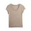 New Summer Lyocell Tencel Versatile Casual Front Shoulder Short Sleeve T-Shirt Women's Pure Desire Flying Sleeve Top