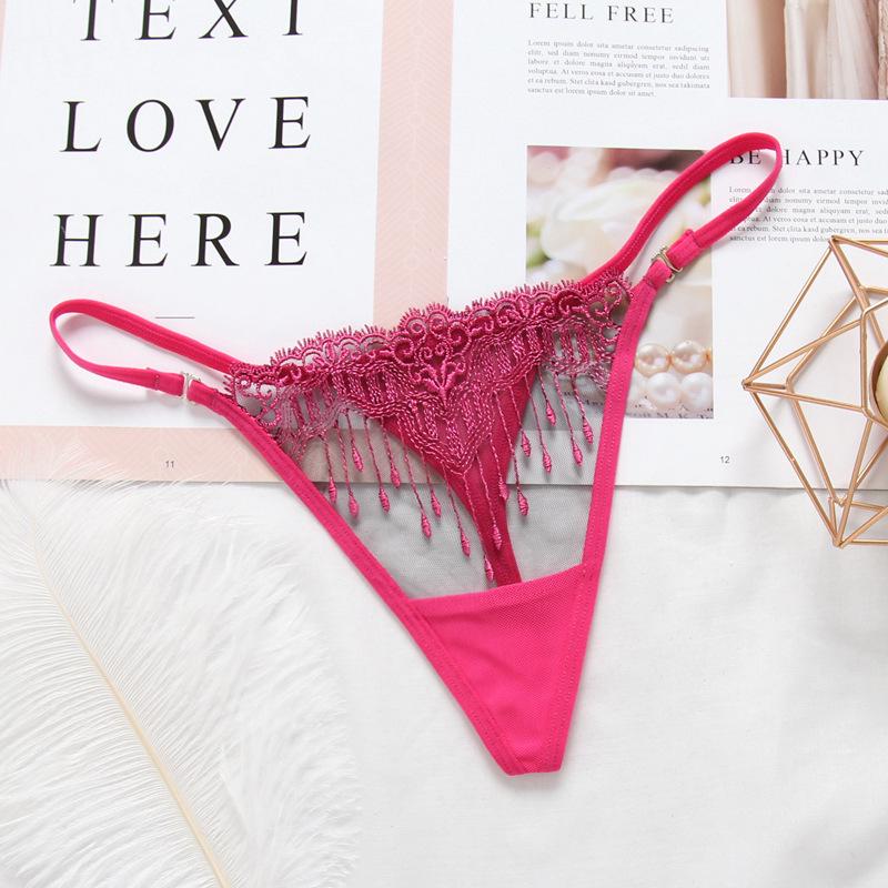Sexy Sheer Mesh Strap Thong Panties for Women